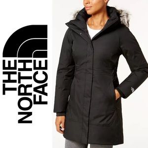 The North Face Women's Arctic Faux-Fur-Trimmed Parka III Black Sz Small